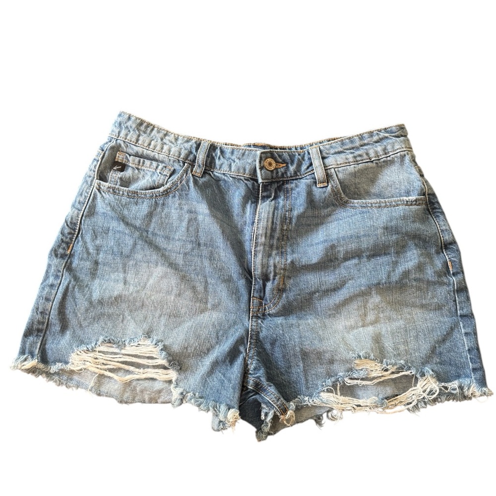 Kan-Can Denim Distressed Women Shorts